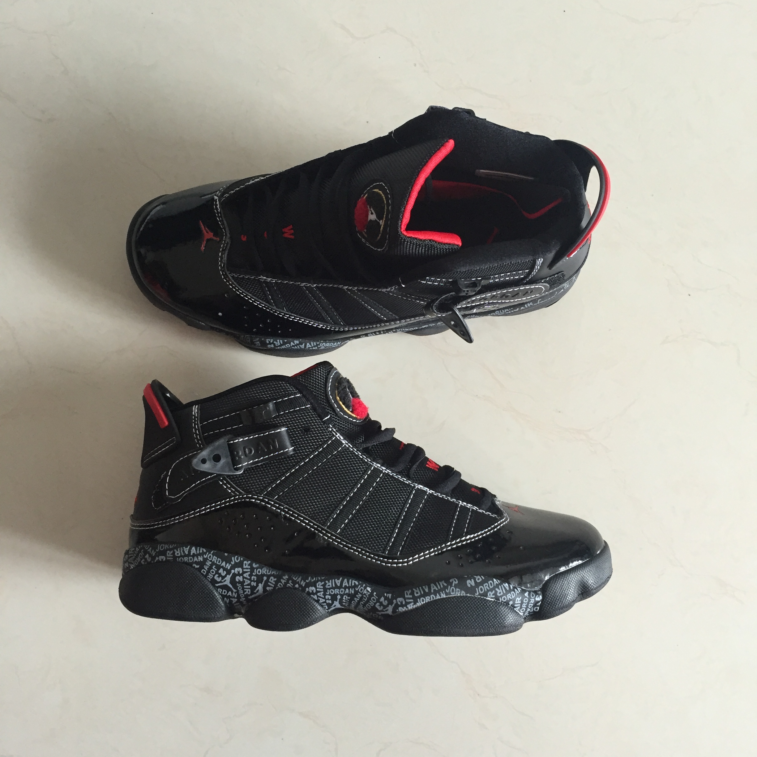 Air Jordan Six Rings Black Red Shoes